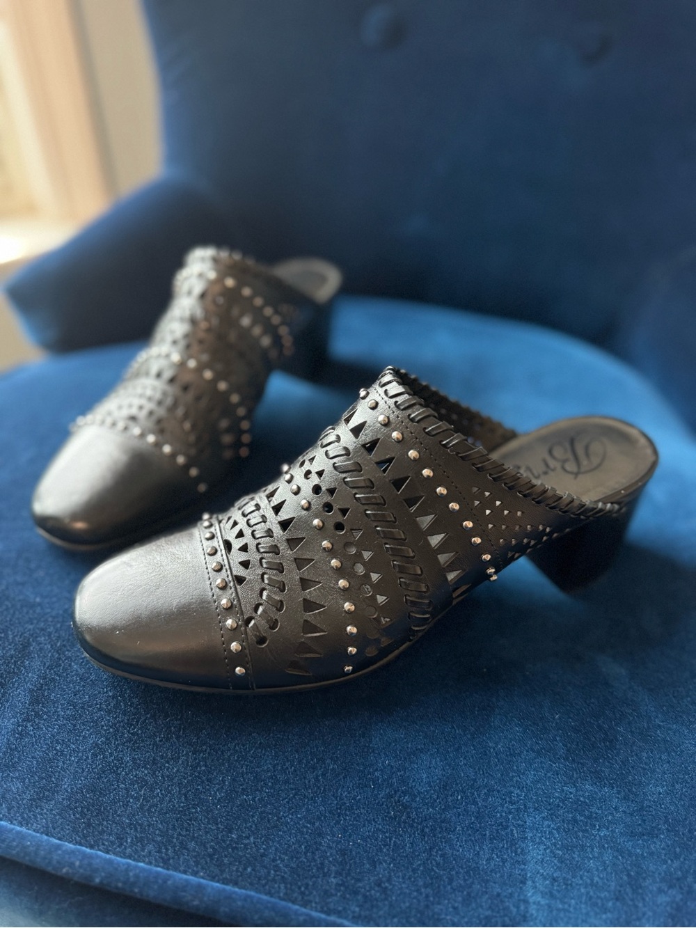 NWOT Brighton Studded Manet Leather Mules